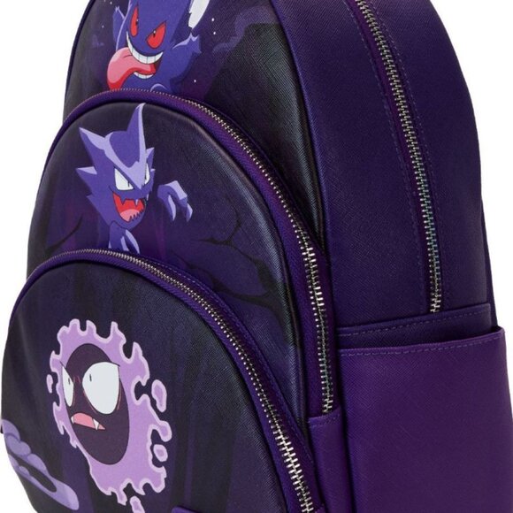 Loungefly Pokemon Gastly, Haunter, Gengar Mini Backpack - Picture 2 of 4